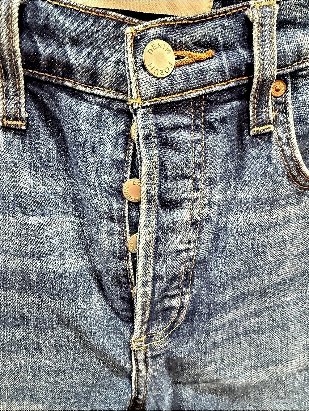 Denim Forum The Yoko High Rise Slim Jeans Blue Waist 25 - Picture 4 of 6